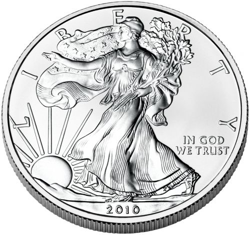 American Eagle 1 oz 2010 Oplage van 34.764.500 in 2010