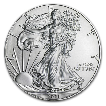Zilveren American Eagle 1 oz 2011 Oplage van 40.020.000 in 2011