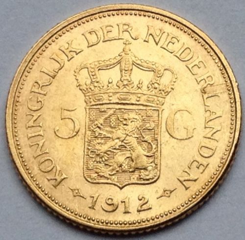 Gouden vijfje 1912/ Gouden 5 gulden 1912