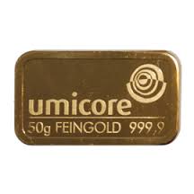 50 gram goudbaar Umicore