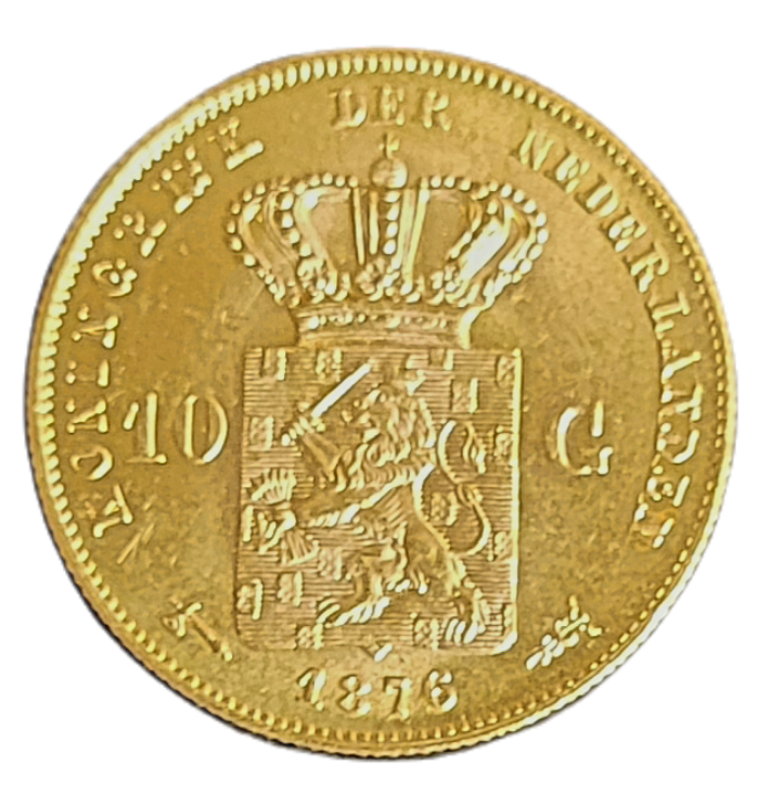 10 gulden 1876 jaartal 10 gulden Willem III 1876