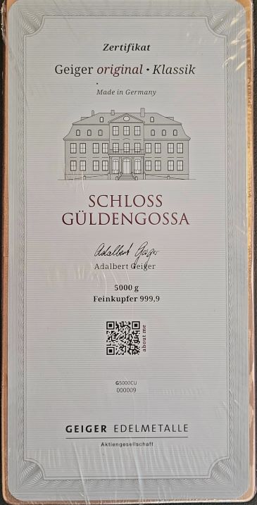 5 kg fijn koper Schloss voorzijde