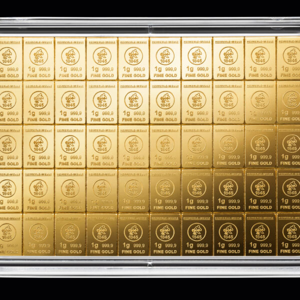 50 x 1 gram Valcambi Combi Goudbaar