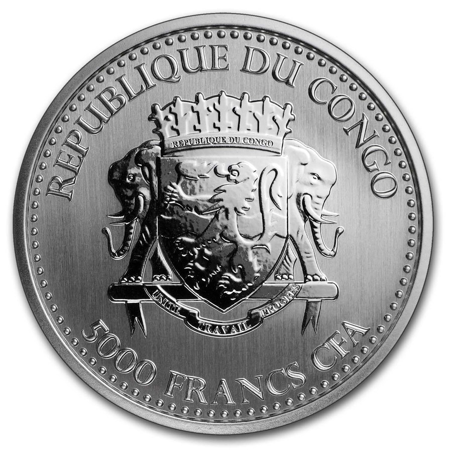 Congo Gorilla 1 oz 2019 back 101munten