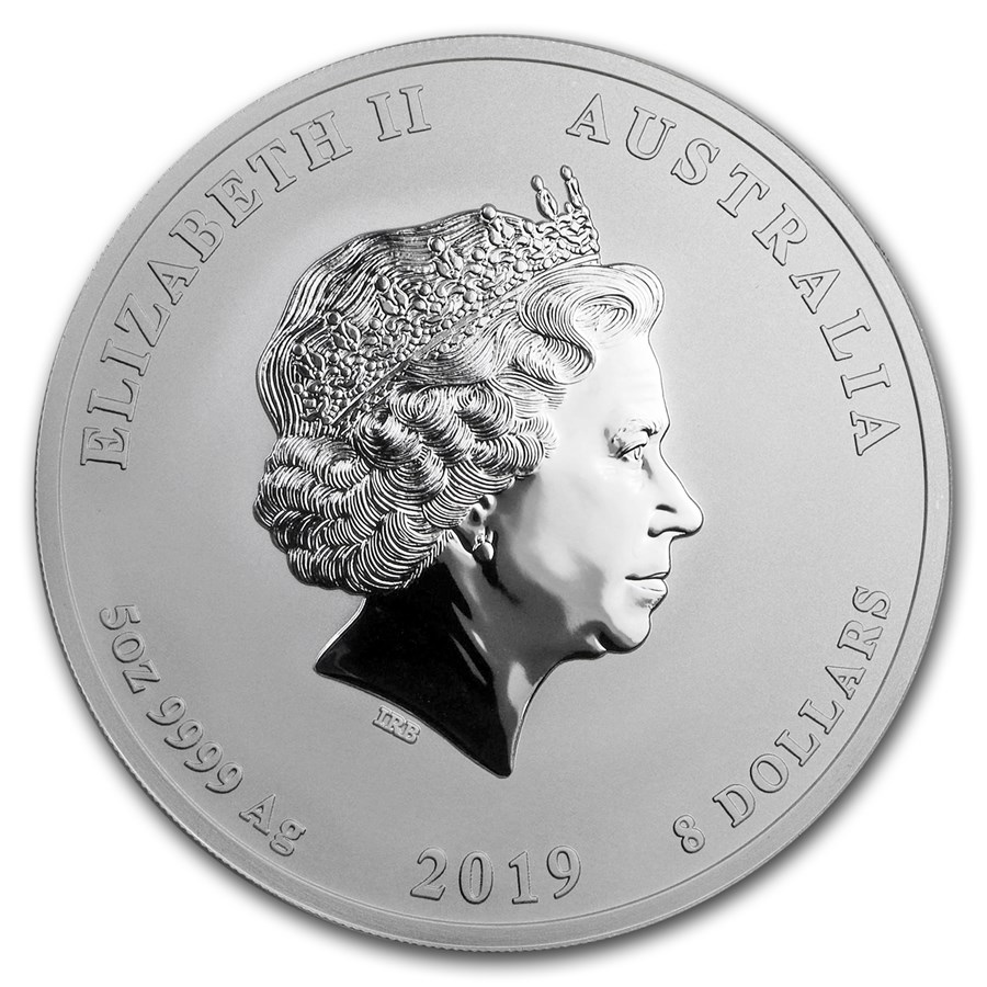 Lunar II Pig 2019 5 oz back101munten Year of the Pig