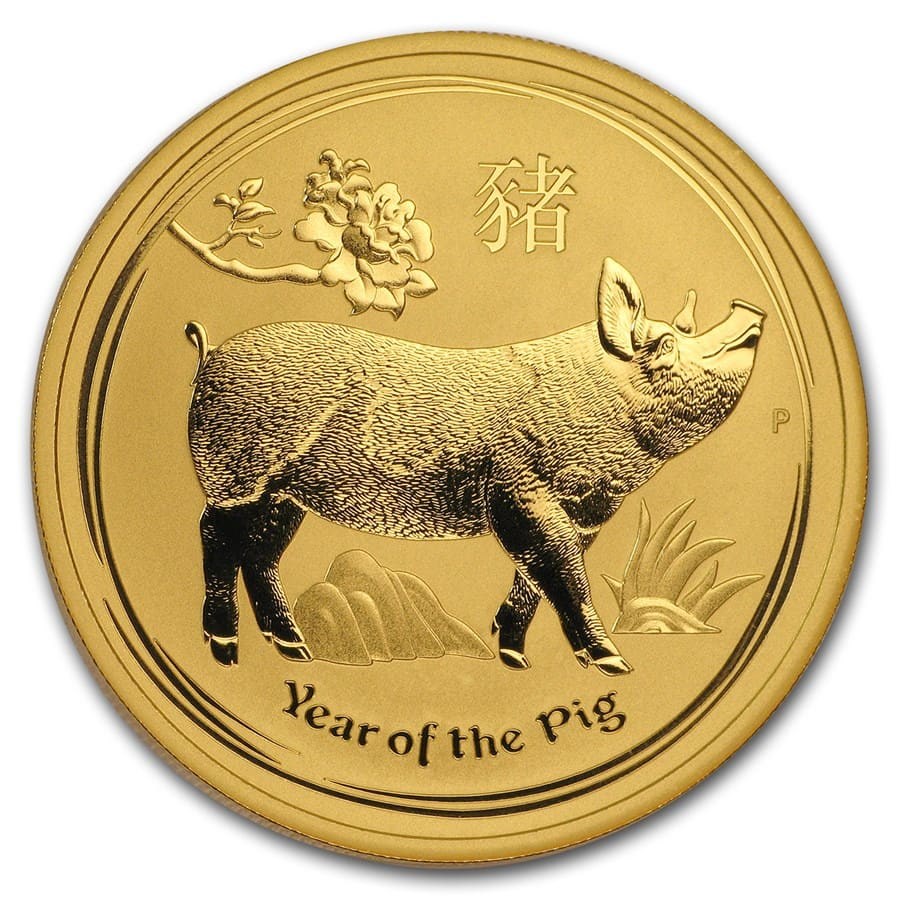 Lunar II Year of the Pig 1 oz 2019 voorkant 101munten