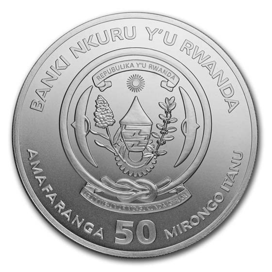Rwanda Nautical Endeavour 1 oz 2018 back Ruanda Nautical HMS Endeavour 1 oz 2018