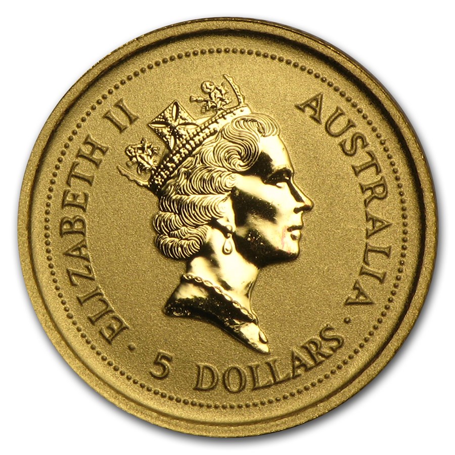 lunar I year of the Tiger 1.20 goud -back year of the tiger