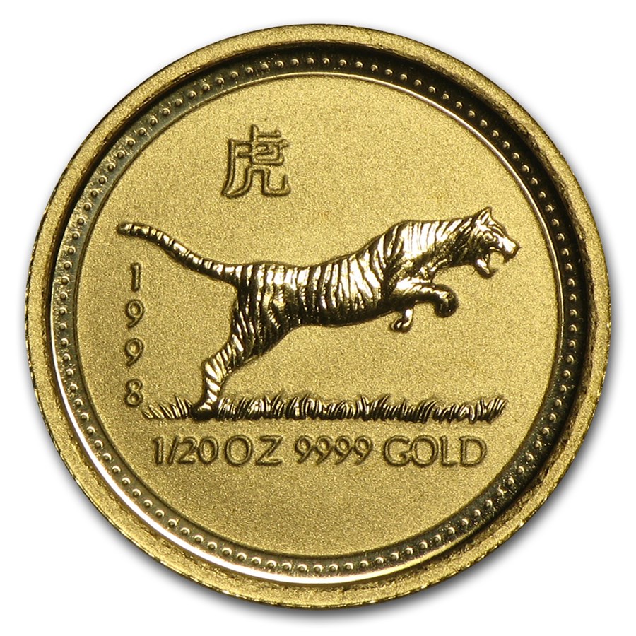 lunar I year of the Tiger 1.20 goud -front year of the tiger