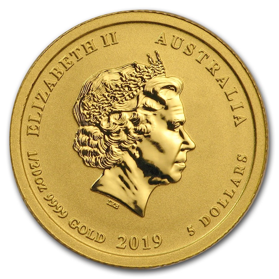 lunar II year of the pig 1.20 goud -back year of the pig