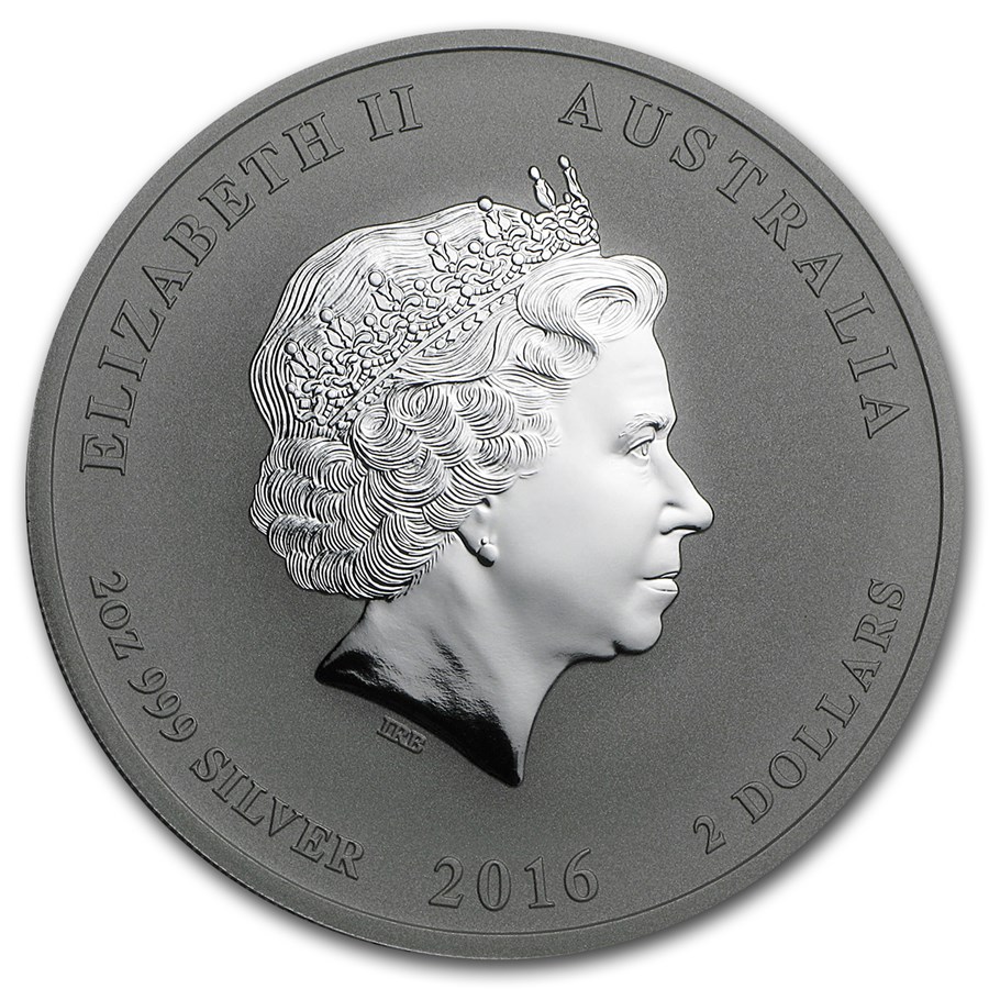 year of the monkey 2 oz lunar 2- back year of the monkey