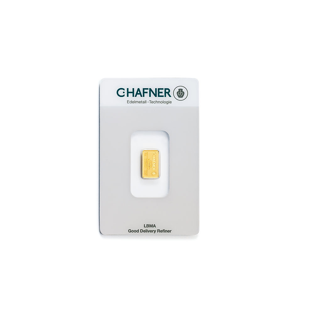 C.Hafner 2 gram goudbaar voorkant 2 gram goudbaar C. Hafner