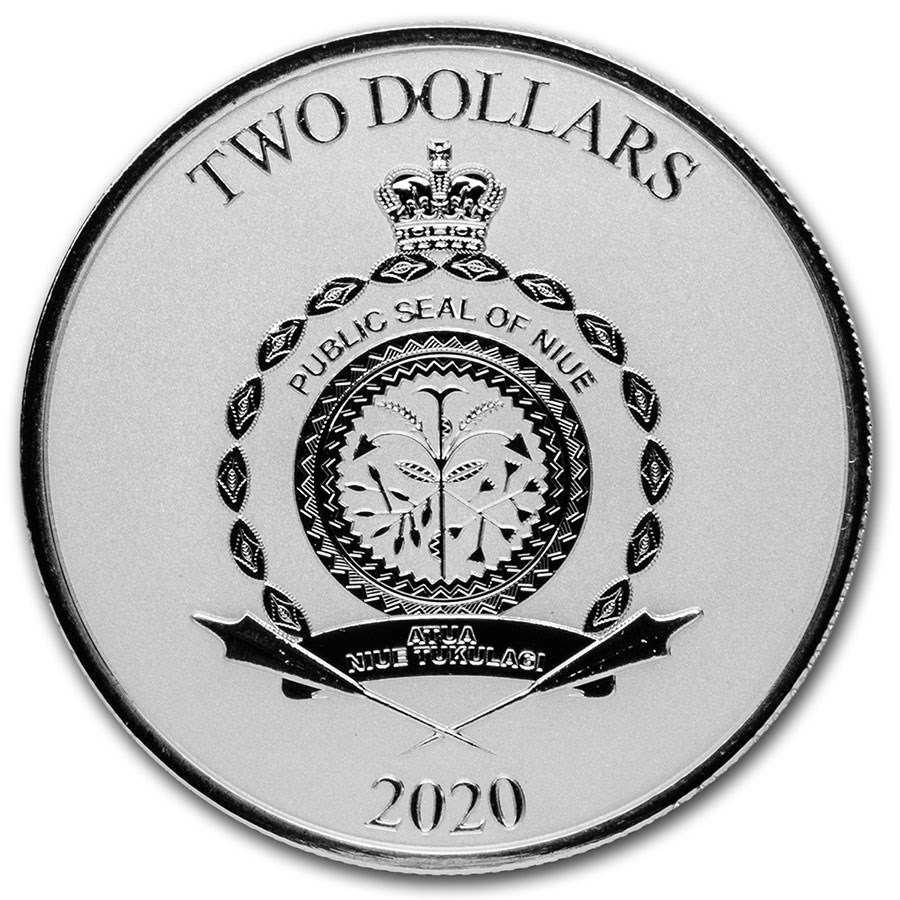 Niue Star Wars Mandalorian 1 oz 2020 met jaartal