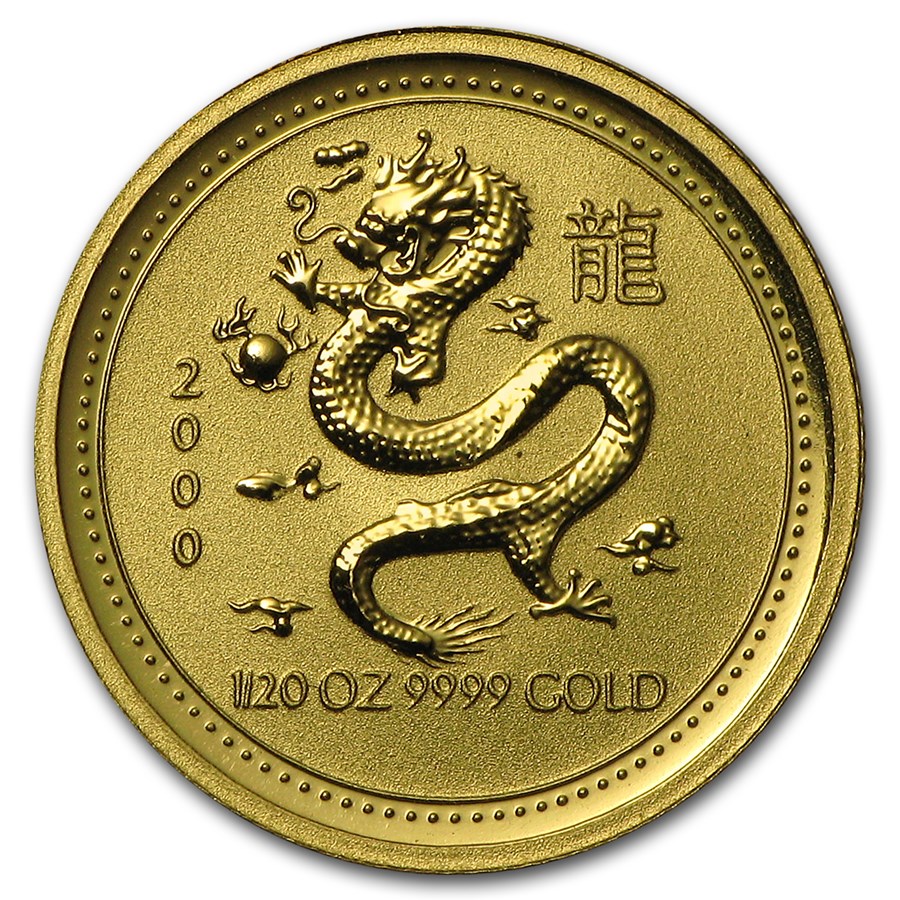 Lunar I Dragon 2000 0.05 oz front 101munten
