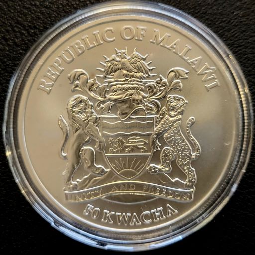 Malawi 2010 1oz zilver 101muntennl wapen