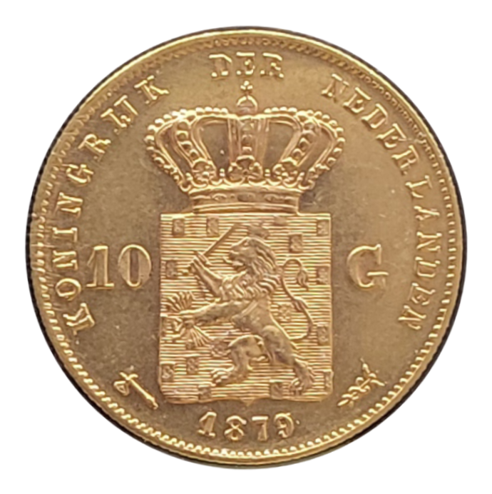 gouden tien gulden WIII 1879 77 -front gouden tien gulden