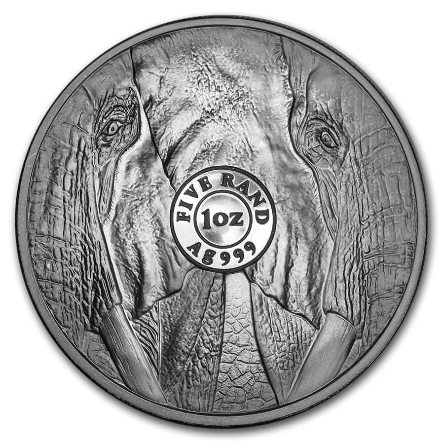 Big 5 Elephant 1 oz 2019 achterkant 101munten Big 5 Elephant 1 oz 2019 achterkant 101munten