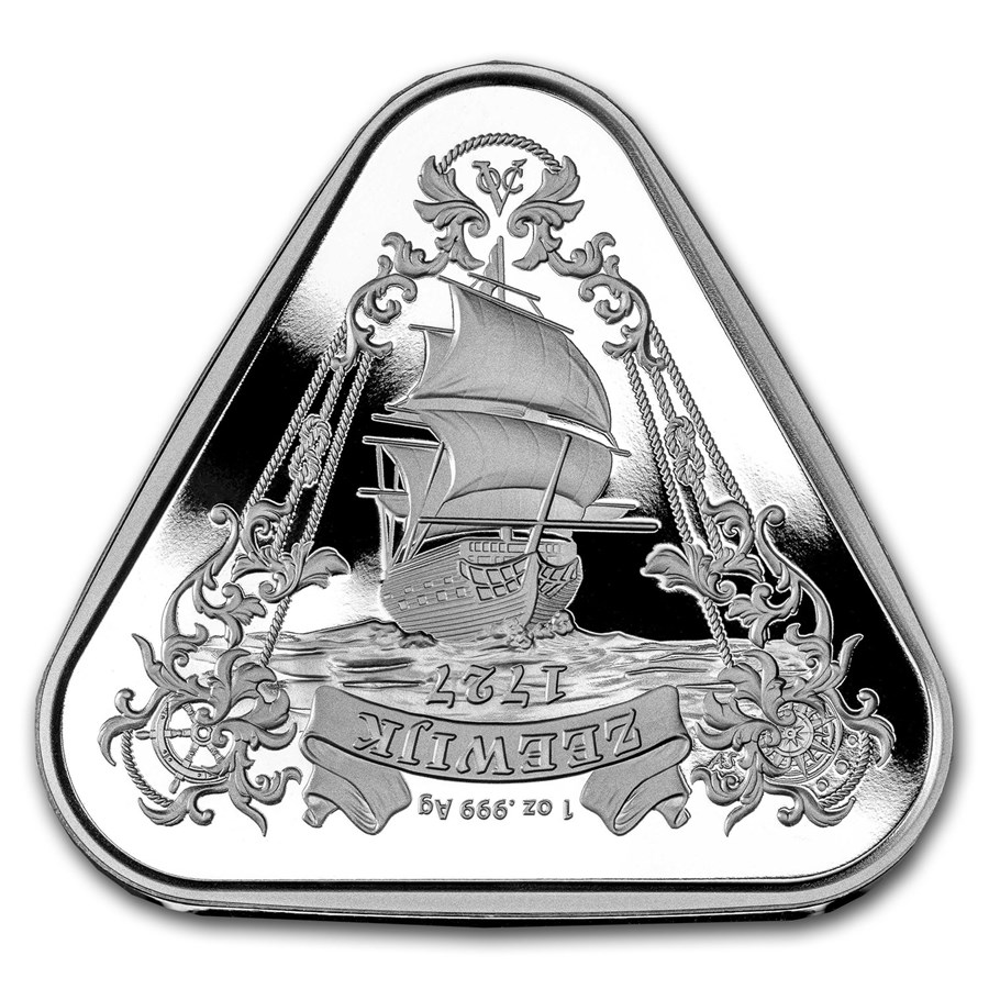 Zeewijk 1 oz 2021 Shipwreck achterkant 101munten