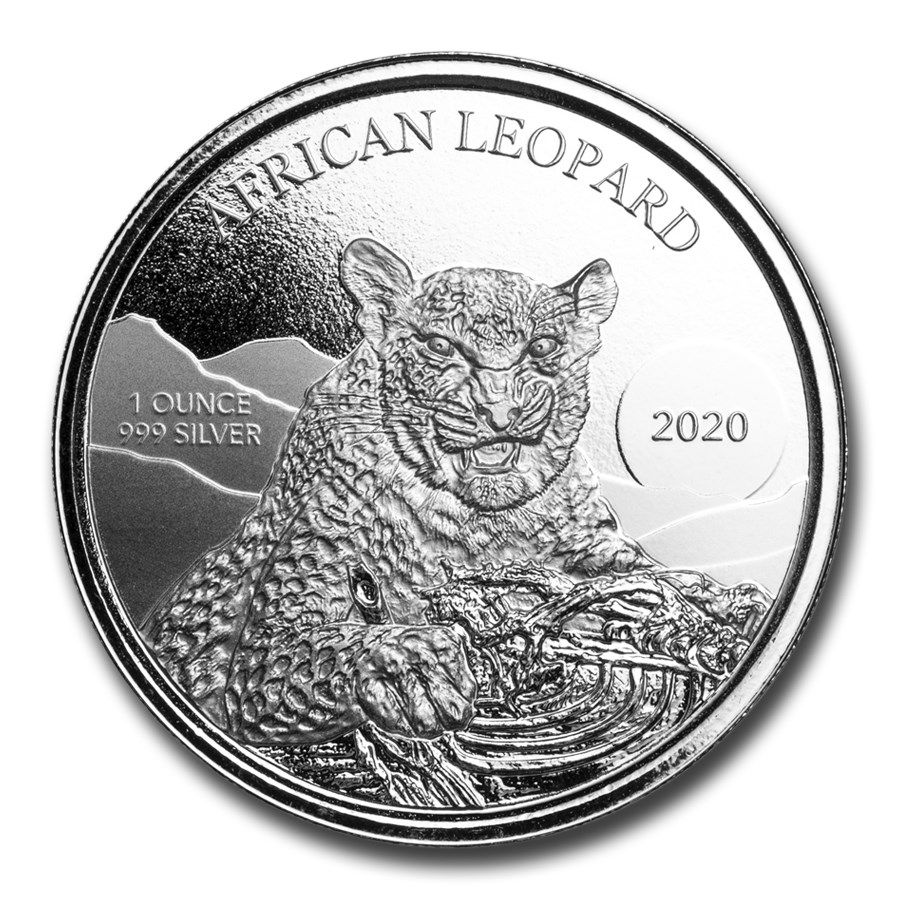 Ghana Leopard 1 oz 2020 voorkant 101munten african leopard
