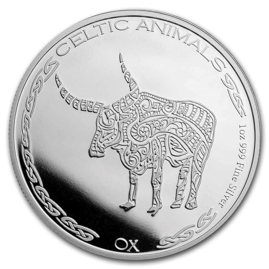 Chad Celtic Animals Ox 1 oz 2020 voorkant 101munten ox