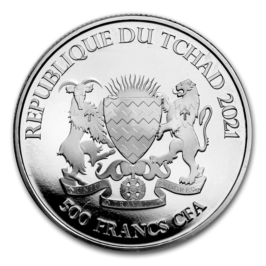 Chad Celtic Animals Salmon 1 oz 2021 achterkant 101munten