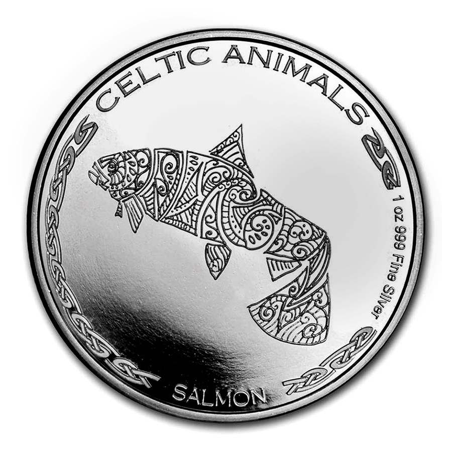 Chad Celtic Animals Salmon 1 oz 2021 voorkant 101munten salmon