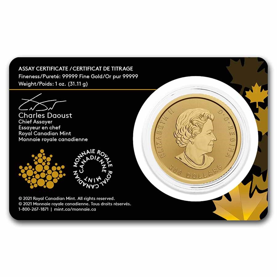 Klondike Gold Rush 1 oz 2021 achterkant met kaart 101munten