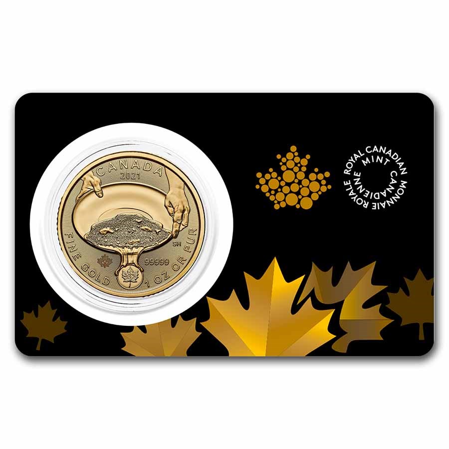 Klondike Gold Rush 1 oz 2021 voorkant met kaart 101munten