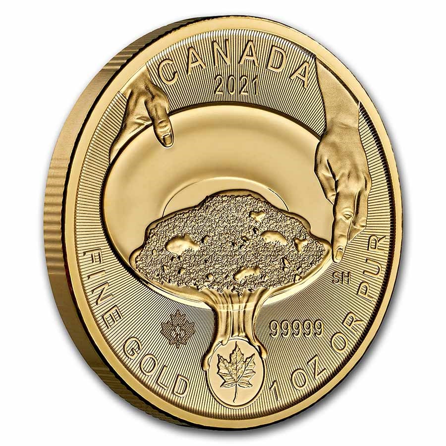 Klondike Gold Rush 1 oz 2021 zijkant 101munten