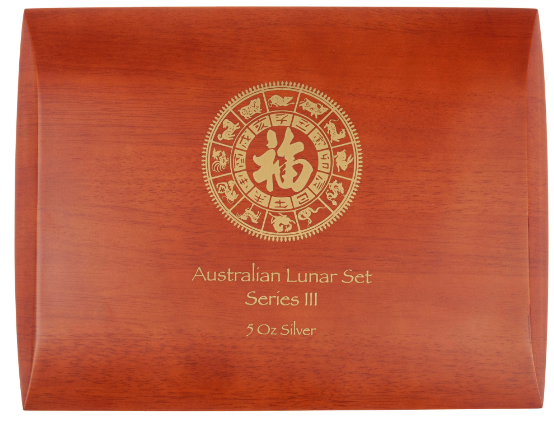 Lunar III 5 oz front 101munten Verzameldoos Lunar III - 5 oz