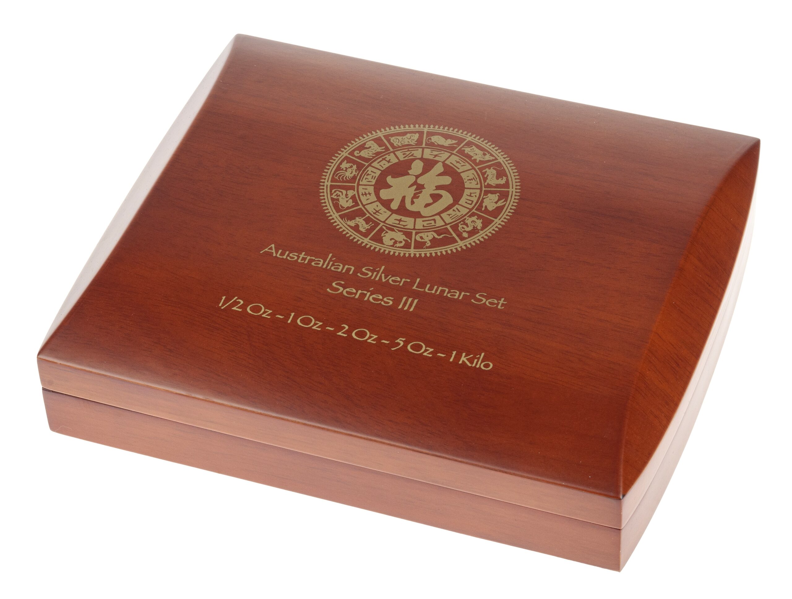 Lunar III zilver 0.5 oz tm 1 kilo dicht 101munten Verzameldoos Lunar III - 1/2 oz t/m 1 kilo