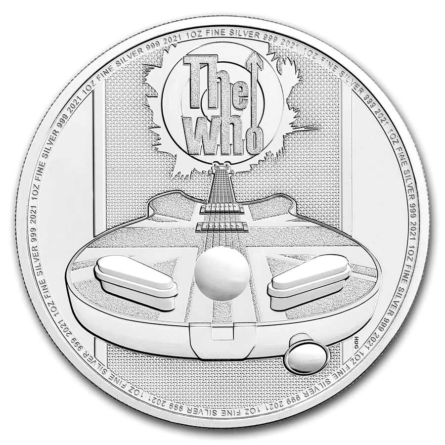 Music Legends - THE WHO 1 oz 2021 voorkant 101munten The Who 1 oz 2021