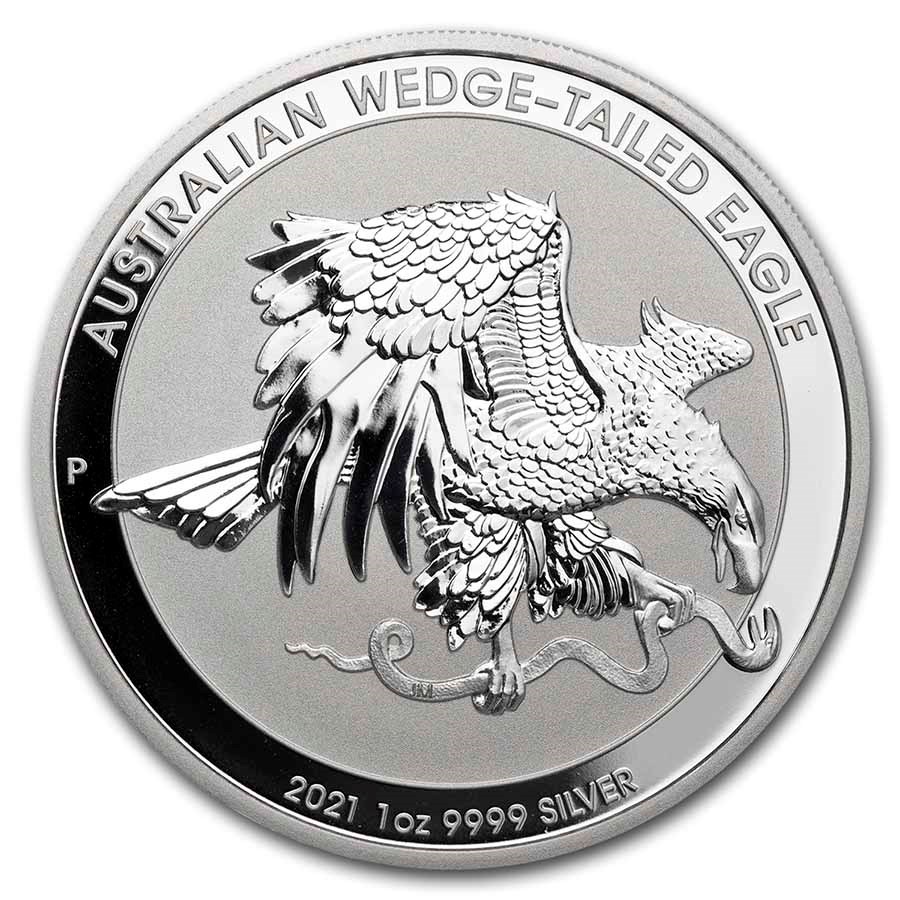 Wedge Tailed Eagle 1 oz 2021 voorkant 101munten wedge tailed eagle