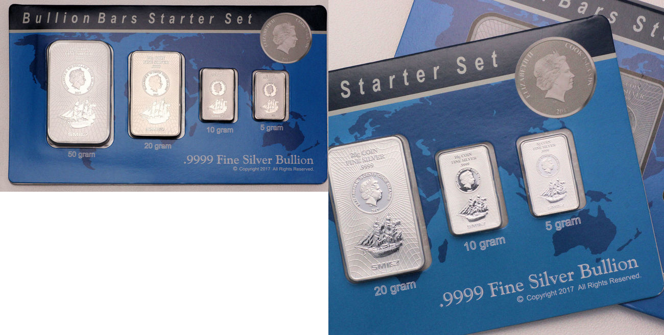 Cook Island muntbaren starter set voorkant 101munten Cook Island Muntbaren Startersset 85 gram zilver