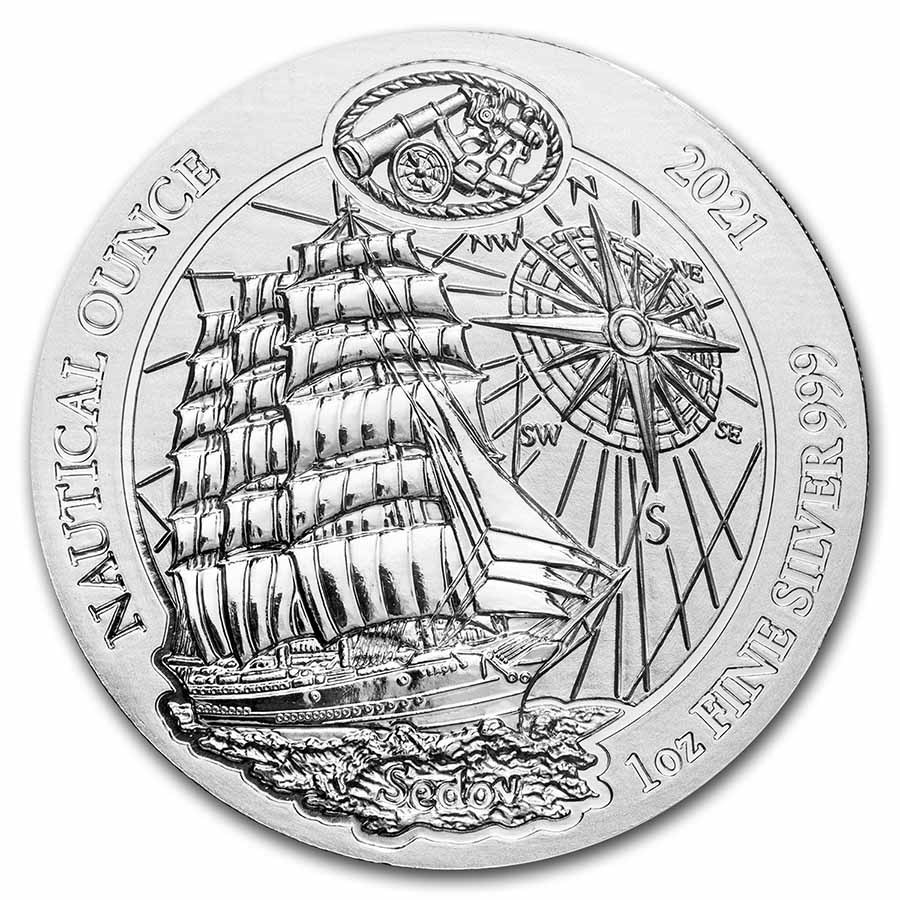 Rwanda Nautical 100 jaar Sedov 1 oz 2021 voorkant 101munten Sedov
