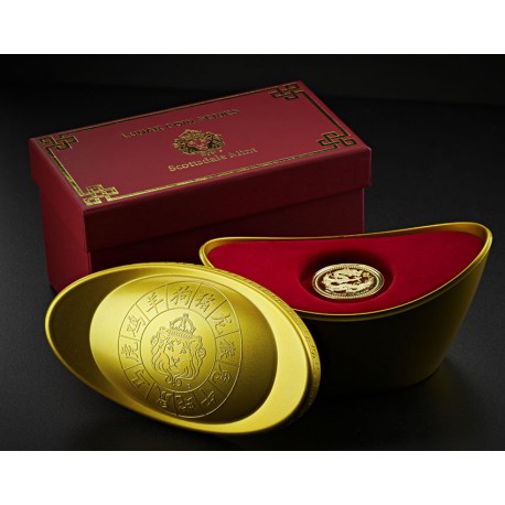 Samoa 1 oz Dragon 2024 Proof goud doosje 101munten