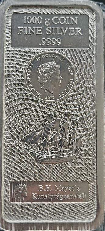 cook island 1 kg zilverbaar 101muntennl cook island