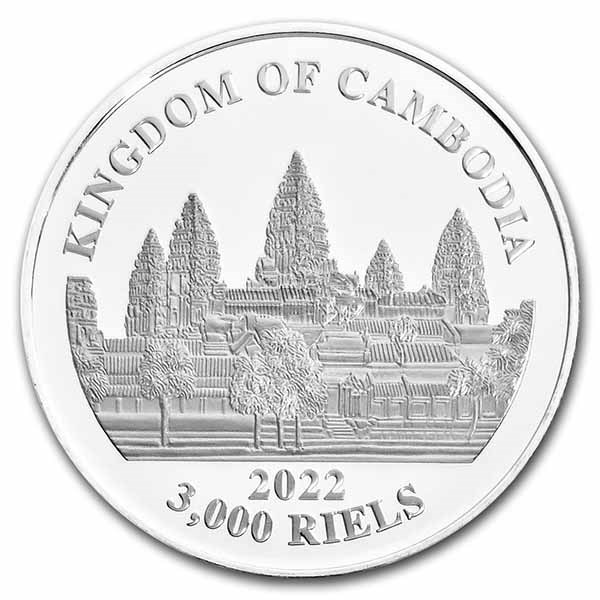 Cambodia Lost Tiger 1 oz 2022 back 101munten