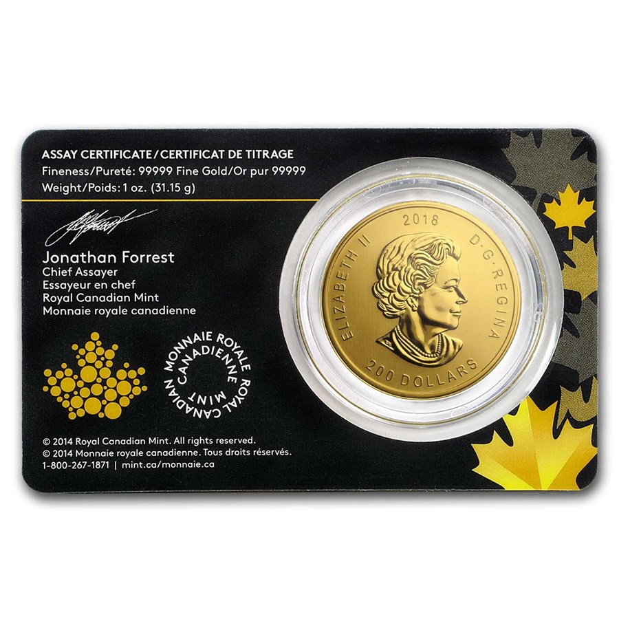 Canadian Golden Eagle 1 oz 2018 back 101munten