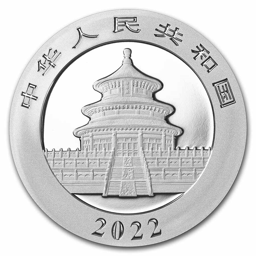 China Panda 30 gram 2022 achterkant 101munten