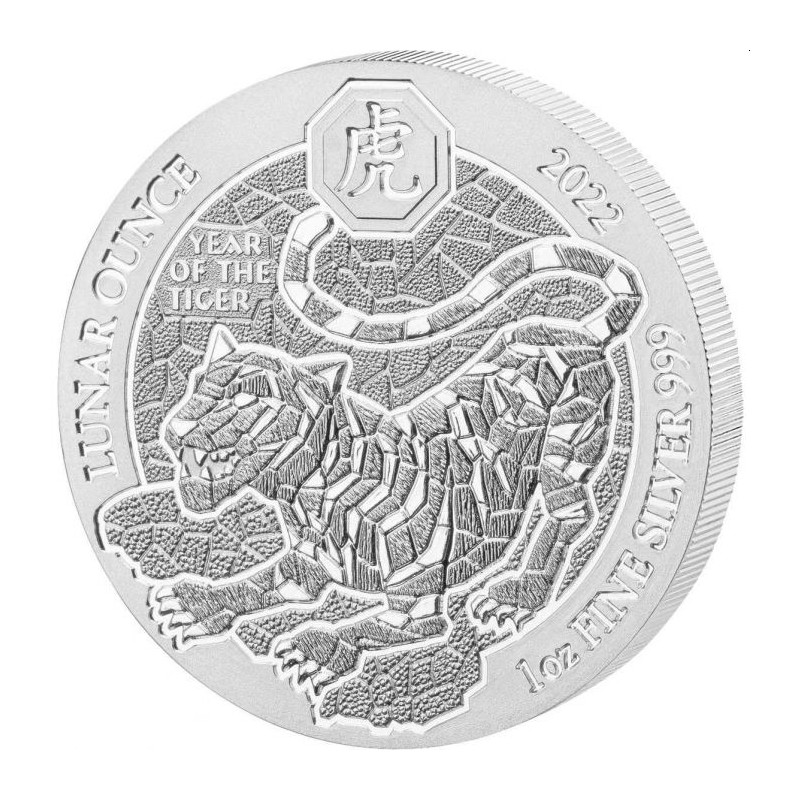 Rwanda Lunar Tiger 1 oz 2022 front 101munten ruanda lunar tiger