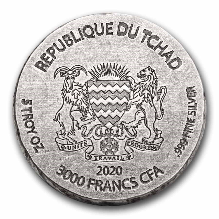 Chad Charior of War 5 oz 2020 achterkant 101munten