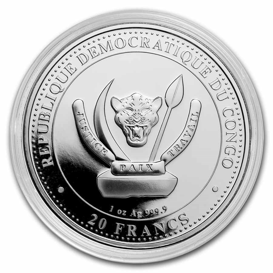 Congo Prehistoric Life Quetzalcoatlus 1 oz 2021 back 101munten