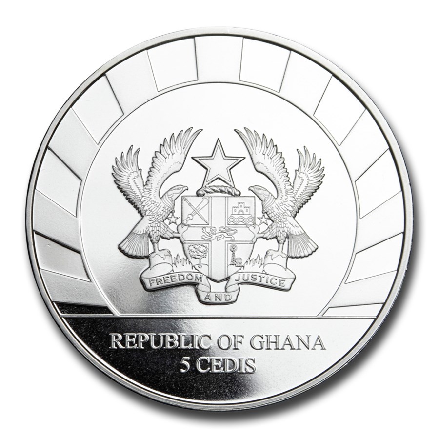 Ghana Giants of the Ice Age Deer 1 oz 2019 back 101munten