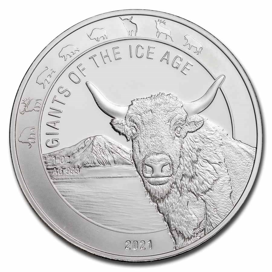 Giants of the Ice Age 1 oz 2021 Auroch voorkant 101munten auroch