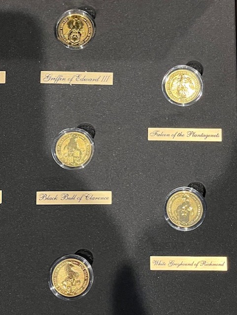 Gouden Queens Beast - Complete serie 0.25 oz 10 munten met doos.4 Gouden Queens Beast - Complete serie 1/4 oz (10 munten) met doos