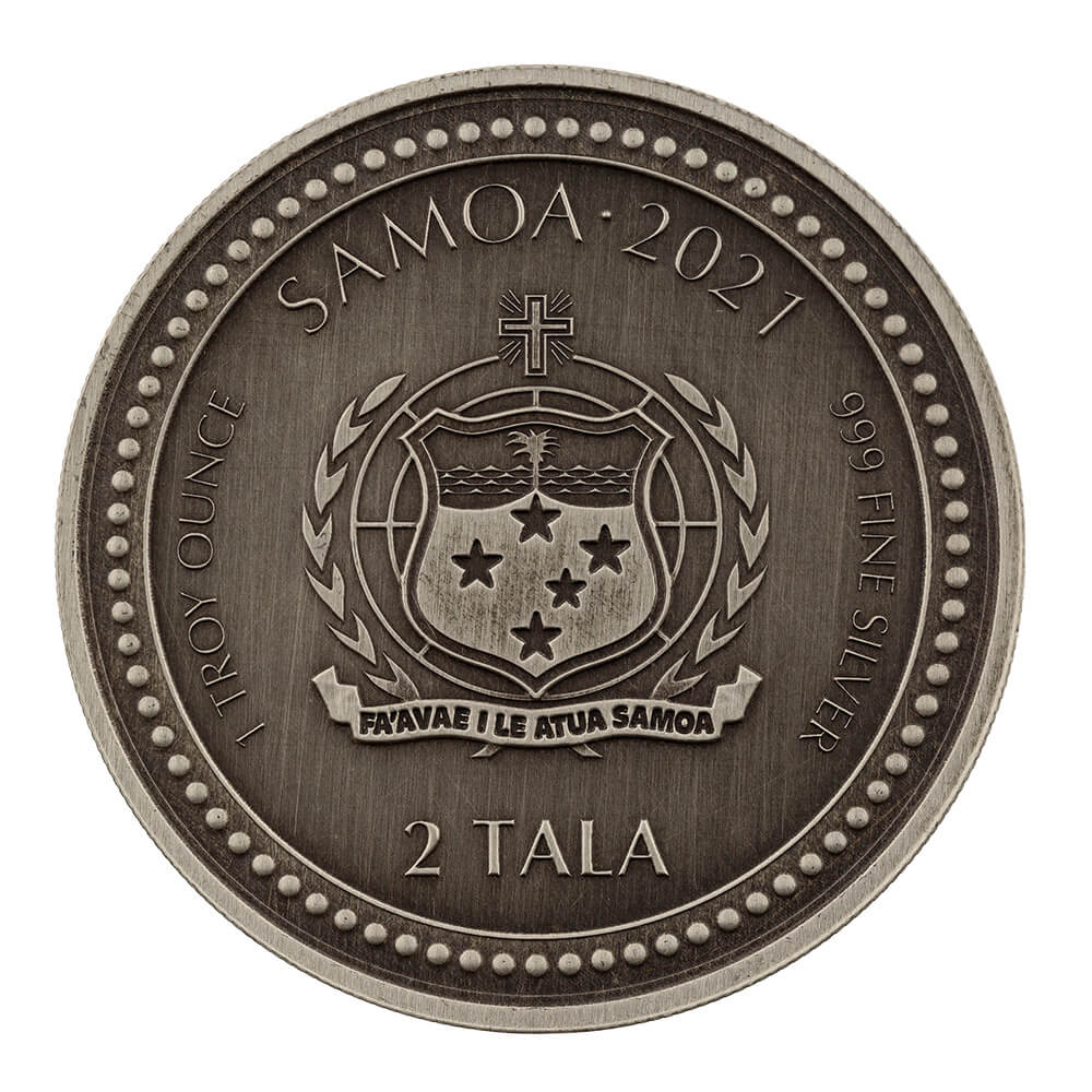 Samoa Seahorse Antique 1 oz 2021 back 101munten