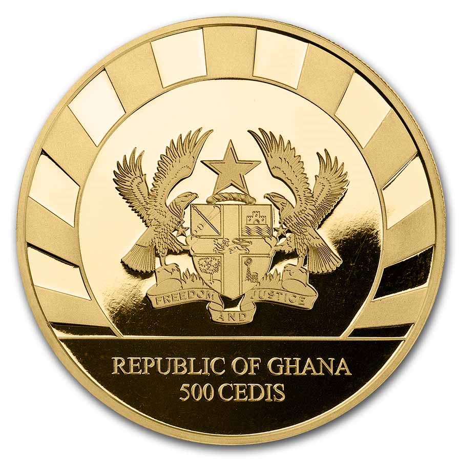 Goud Ghana Giants of the Ice Age - Raindeer 1 oz 2022 back 101munten