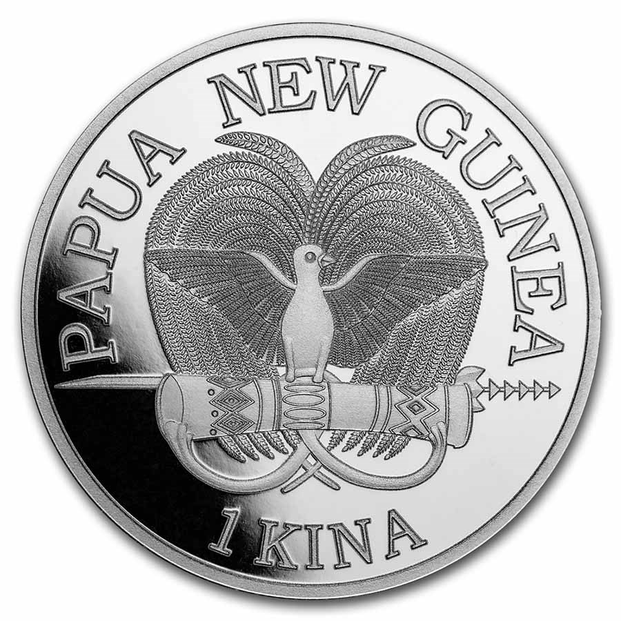 Papua New Guinea Birds of Paradise 1 oz 2022 back 101munten