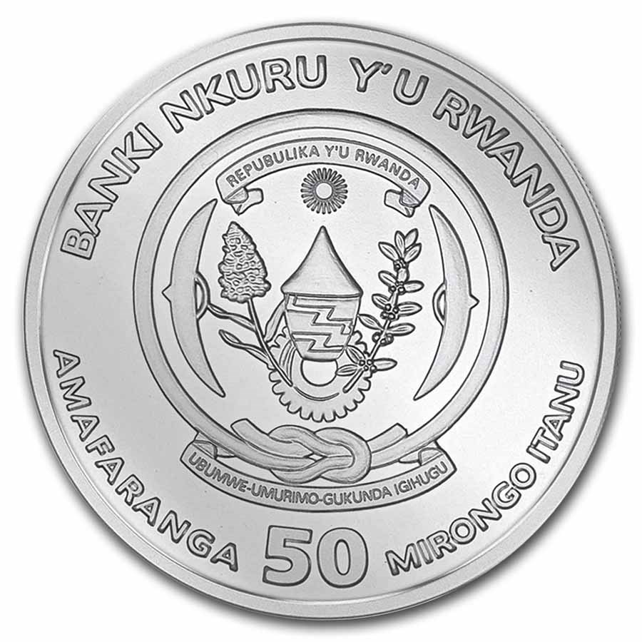 Rwanda Pelican 1 oz 2022 back 101munten